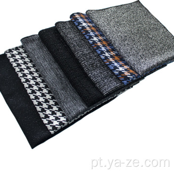 Tweed Wool Houndstooth Fabric for feminino